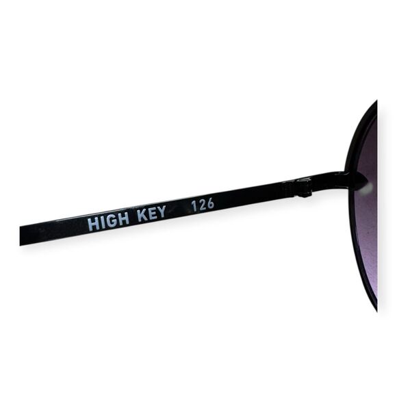 Quay Australia High Key Aviator Sunglasses Purple Black Fade Lenses Metal Frame main image 4